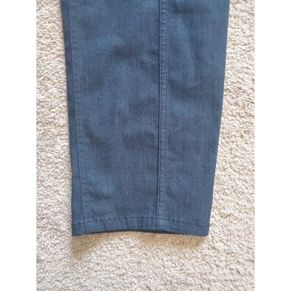 St John Dark Blue Denim Straight Leg High Rise Designer Jeans, Women's Size 14 - Picture 11 of 11